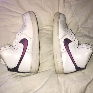 Size 10.5 White/purple Air Force 1